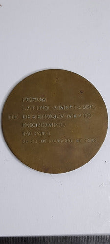 Medalla Sao Paulo 1983 Forum Latinoamericano Firmada Montini 1