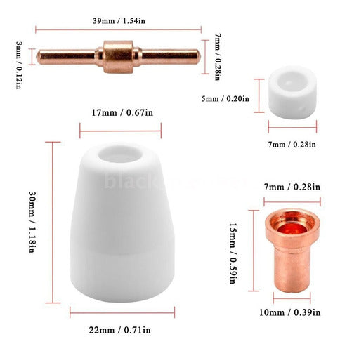 Kit Consumibles Largos Torcha Plasma 20pcs. 1