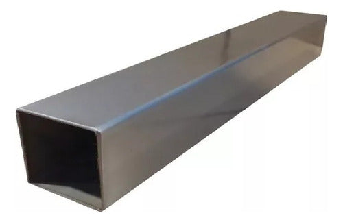 Aceros Alvear Stainless Steel Square Tube 10 X 10 X 1.2 Mm. 1 Meter 1