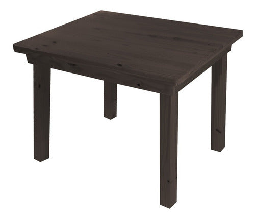 Modern Solid Wood Dining Table Straight Leg 100x80 Sajo 42