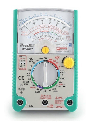 Pro'sKit Multimetro Analogico Tester Aguja MT2017 Profesional 0