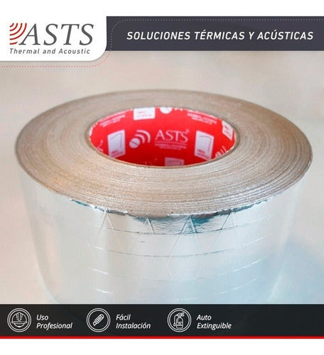 Asts Pack X3 Cinta Aluminio Reforzada Tramada 75mmx50m 90mic 5