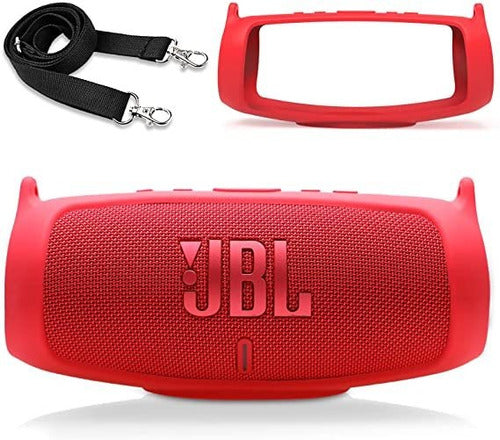 Funda De Silicona Con Correa Para Jbl Charge 5 Rojo 0