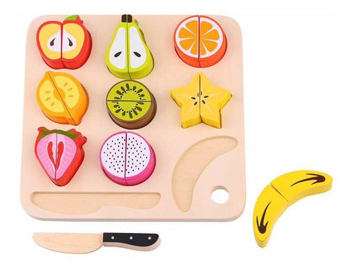 Tooky Toy Wooden Fruit Cutting Board - Cadaques Kids 1