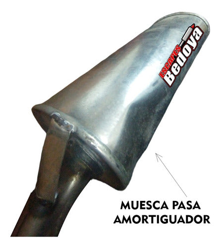 Escapes Bedoya VW Gol Gli and Power Nafta 1.6 Rear Muffler (1999 to 2009) 5