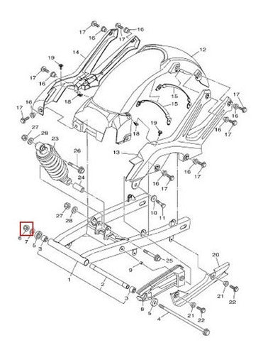 Yamaha Tuerca Eje Horquillon 150 Original Um 2