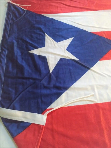 Emblemas Argentinos Bandera Puerto Rico 90 X 150 Cm Oficial-Reforzada C/Cordones 0