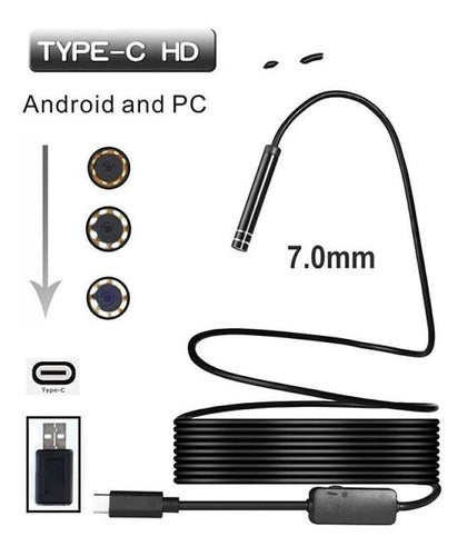 Camara Endoscopica 5mt Endoscopio Android Boroscopio Celular 2