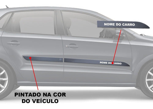 Jogo De Friso Lateral Porta Citroën C3 Branco Nacré 2015 2