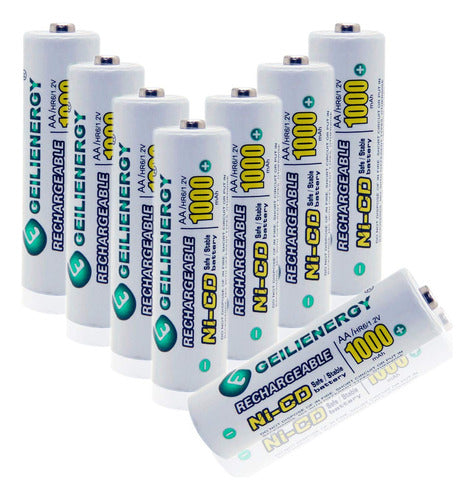 Geilienergy - Pilas Recargables Aa Ni-cd De 1000 Mah, Pilas 0