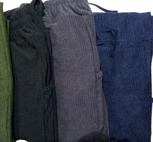 Thick Wool-Morley Pants with Elastic Waistband, Sizes 1-5-7 4