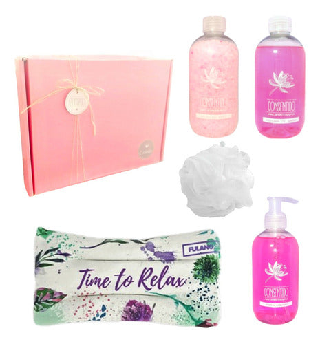 Corporate Gift Box Spa Aroma Roses Zen Set N11 - Kit Caja Regalo Empresarial Box Spa Aroma Rosas Zen Set N11