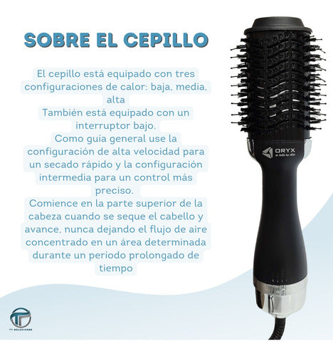 Cepillo De Pelo De Aire Caliente 2 En 1, Secador De Cepillo 1