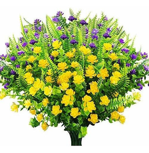 Greenrain 6 Paquetes De Flores Artificiales Plantas Falsas P 0