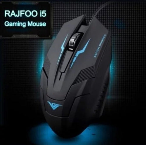 Rajfoo Gaming Mouse I5 Optical Wired USB 2