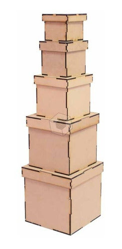 Pack of 10 8cm Cube Boxes, Fibrofacil 2