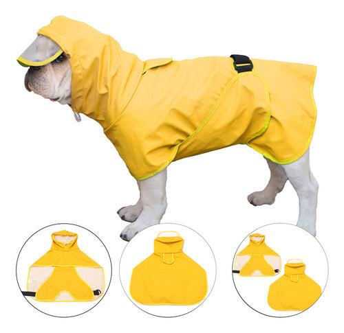 Capa De Chuva Para Cães Poncho Ao Ar Livre Com Capuz, Jaquet 0