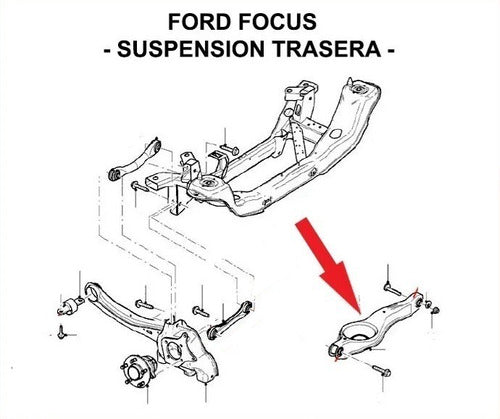 Parrilla Suspension Inferior Trasera Ford Focus / Focus Ii 1