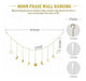 Mkono Moon Phase Garland with Chains Boho Gold 5