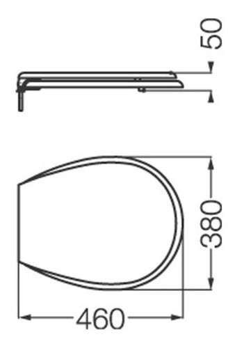 Ferrum Pilar TPX B Wood Toilet Seat Cover with Plastic Hardware 1