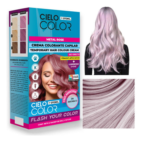 Otowil Hair Color Fantasy Metal Rose Semi-Permanent Tint 0