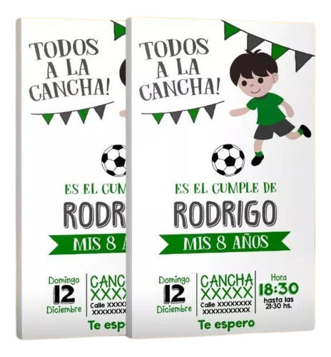 Tarjeta Invitacion Digital Futbol Cumpleaños 0