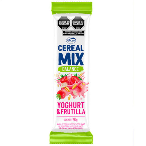 Arcor Cereal Mix Light Yogurt & Strawberry Cereal Bars 20 Units 1