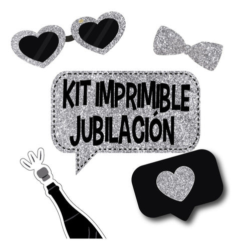 Plus Imprimibles Imprimible Photo Prop Carteles Divertidas Jubilacion Glitter 4