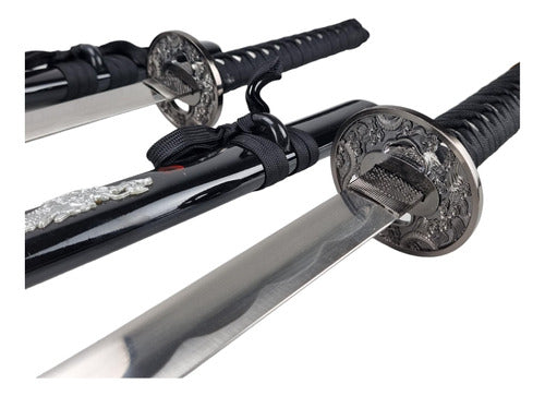 Katana Samurai Oriental Decorativa Em Aço Com Bainha 1