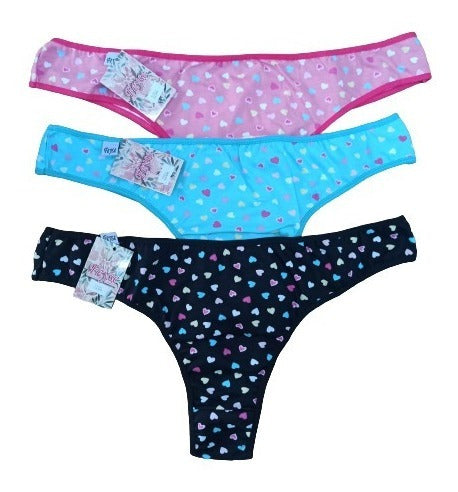 Pack of 6 Cotton Lycra Super Special Size Printed Thongs 33