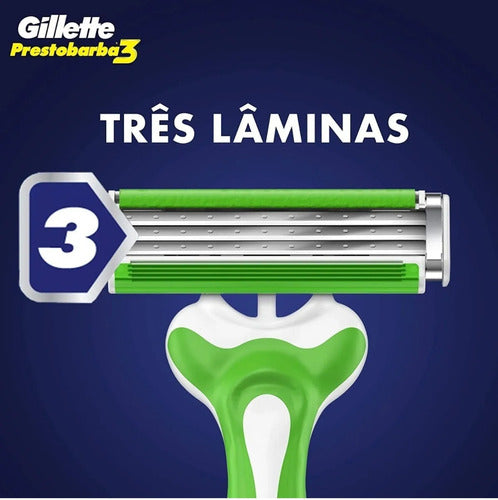 Kit 6 Aparelho Barbear Gillette Prestobarba3 Sensitive 1