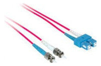 C2G 3M SC / ST Plenum-Rated Duplex 50/125 Multimode Fiber Patch Cable - Red 2