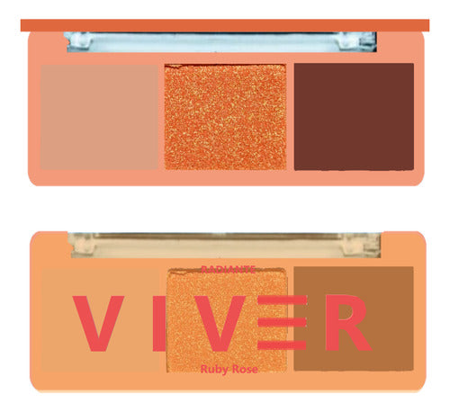 4 Trio De Sombras Viver Hbf528 - Kit Ruby Rose Atacado 4