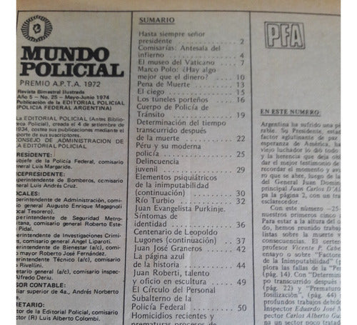 Revista Mundo Policial Nº 25 - Mayo Junio 1974 1