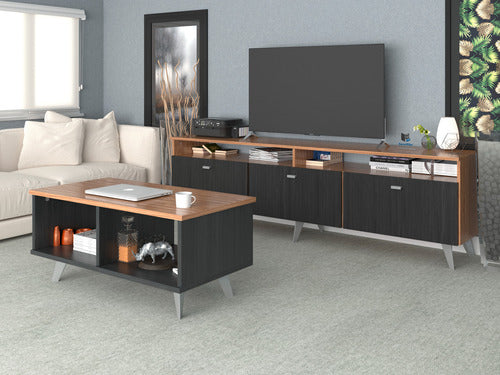Nordic TV Stand Rack + Modern Center Coffee Table 1.80 0