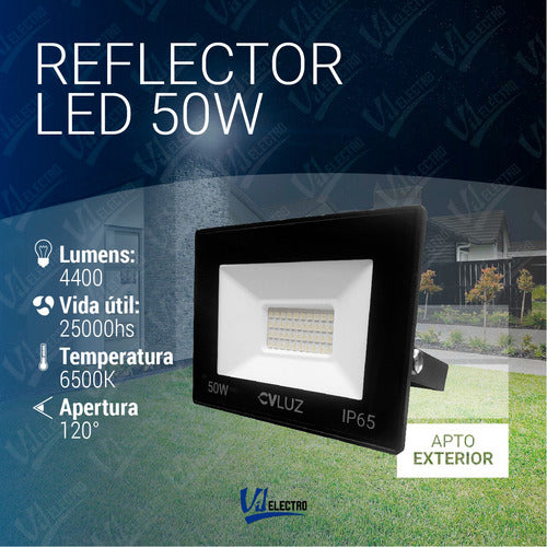 Cvluz Reflector Led Exterior 50W Proyector Multiled Intemperie X2 1