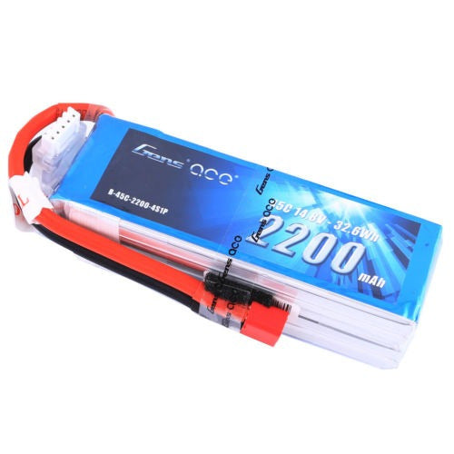 Gens Ace 2200mAh 14.8V 4S 45C Battery Connector 0