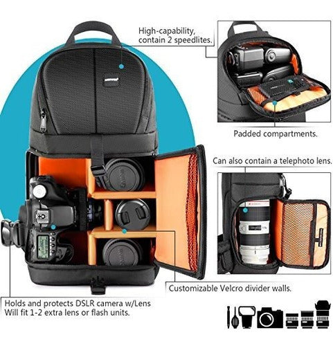 Nueva Mochila Profesional Con Funda De Camara Para Nikon Can 4