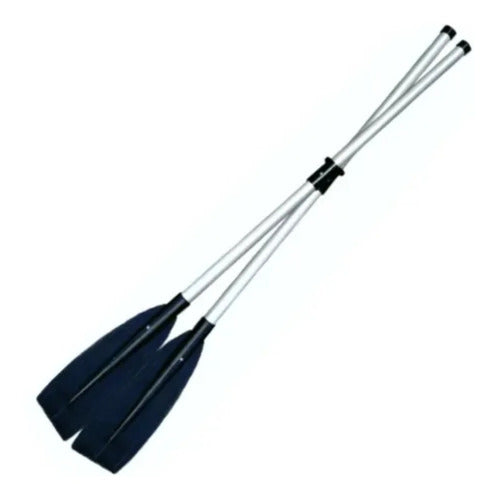 Pair of 2 x 6 Inches Reinforced Aluminum Oars - Nautical 0