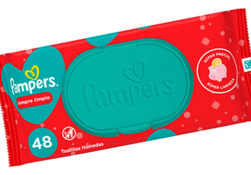 Pampers Kit X12 Toallitas Húmedas Siempre Limpios Bebes 48u 3