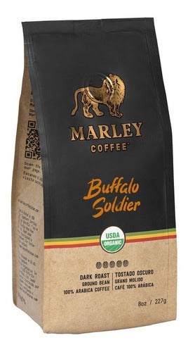 Marley Coffee French Press 600 Ml + Ground Coffee + Spoon 2