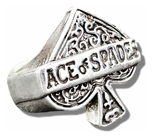 Ring Ace of Spades Poker Age Of Spades 2 cm 14 gr Art 1660 0