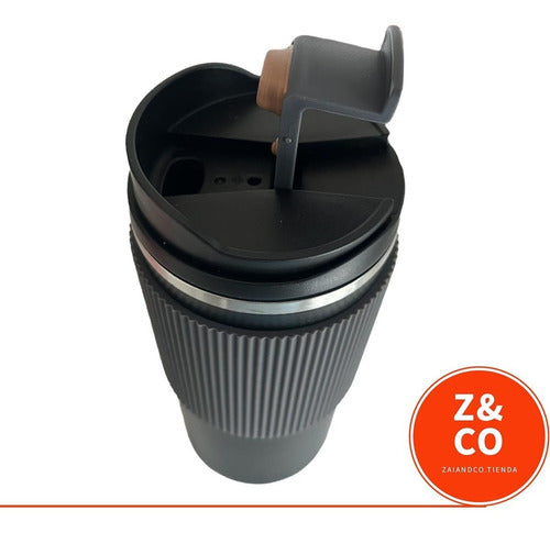 Stainless Steel Coffee Thermal Mug with Vacuum Chamber and Hermetic Lid 500ml 37