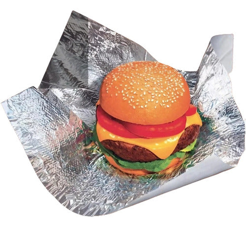 Papel Doble Aluminio Con Antigrasa, Hamburguesas! Pack X 100 0