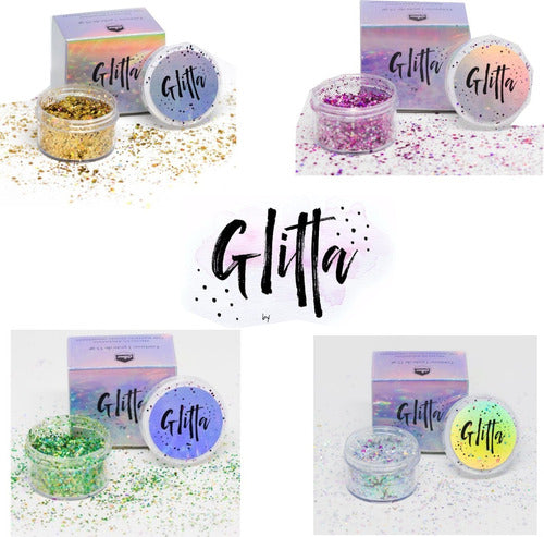 Glitta Freestyle Simple Glitter Particula Gruesa Artistico 0