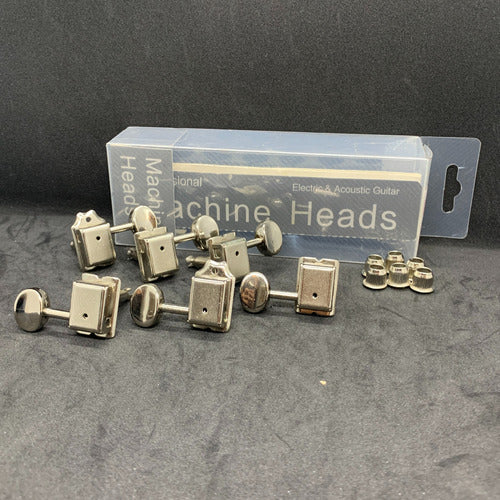 Tarraxas Machine Heads Vintage Tuners 6 Em Linha - Novo! 1