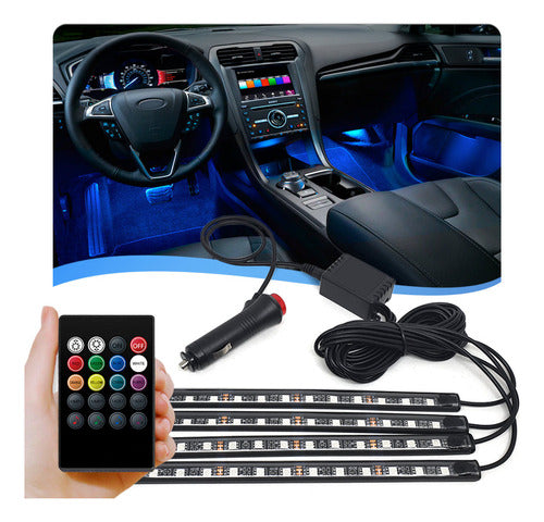 Luz Led Neon Fiesta 2003 Interno 7 Cores Controle 0