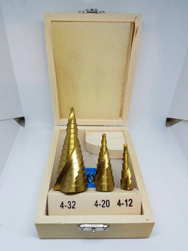 Titanium Coated Step Drill Bit Set for Metals - Diagonal Cutting Edge 6