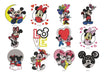 38 Embroidery Matrices for Minnie and Mickey Embroidery Machine 0
