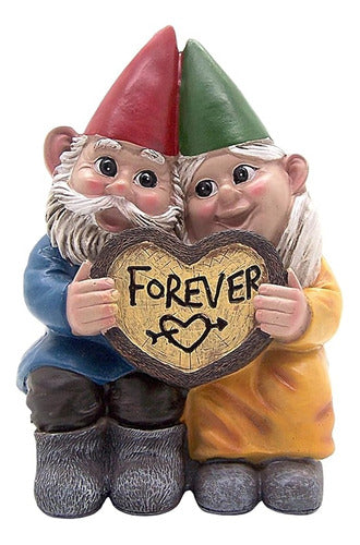 Casal De Gnomos Finlandeses De Jardim-amor Eterno Decorativo 5